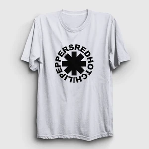 Unisex Beyaz Logo V3 Red Hot Chili Peppers T-Shirt