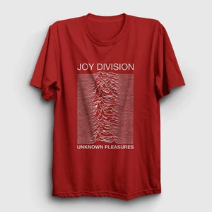 Unisex Kırmızı Unknown Pleasures Joy Division T-Shirt