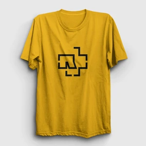Unisex Sarı Logo Rammstein T-Shirt