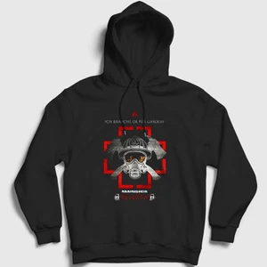 Unisex Siyah Benzin Rammstein Kapüşonlu Sweatshirt