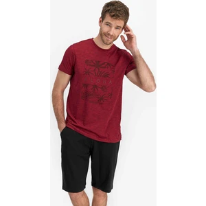 Palm Bordo Erkek Bermuda Takım
