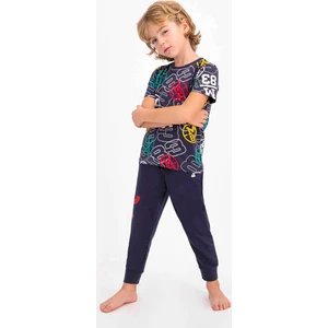 Bright Street Antrasit Genç Erkek Kısa Kol Pijama Takımı