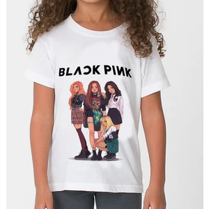 Blackpink Anime Çocuk Tişört Beyaz Unisex