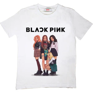 Blackpink Anime Çocuk Tişört Beyaz Unisex