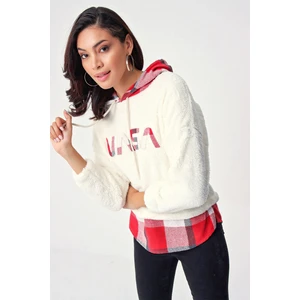 4248 Ekose Desen Peluş Sweat