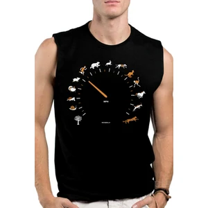Sürat Göstergesi Siyah Kesik Kol | Kolsuz Erkek T-Shirt | Atlet