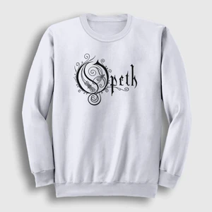 Unisex Beyaz Logo Opeth Sweatshirt