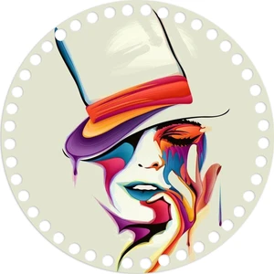 Grafilli Design Baskılı 2 Adet Ahşap Makaron Örgü Çanta Plakası 20CM