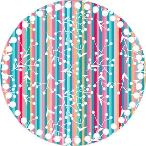 Grafilli Design Karışık Renkli Baskılı 2 Adet Makaron Örgü Çanta Ahşap Plakası 20CM