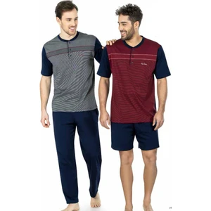 Pierre Cardin 5452 Erkek Penye 3'lü  Pijama Takım 21Y
