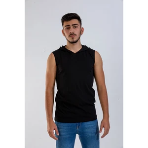 Raf Coll Unisex Basic Kapşonlu Kolsuz Siyah T-shirt