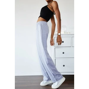 Gri Yüksek Bel Oversize & Bol Kesim Eşofman Altı 1KXK8-44698-03