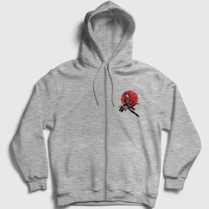 Unisex Gri Levi Anime Attack On Titan Fermuarlı Kapüşonlu Sweatshirt