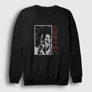 Unisex Siyah Kenpachi Anime Bleach Sweatshirt