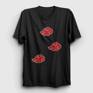 Unisex Siyah Akatsuki Anime Naruto T-Shirt