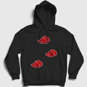 Unisex Siyah Akatsuki Anime Naruto Kapüşonlu Sweatshirt