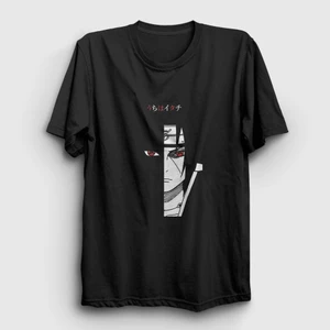 Unisex Siyah Itachi V2 Anime Naruto T-Shirt