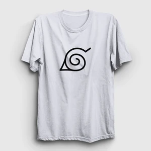 Unisex Beyaz Konoha Anime Naruto T-Shirt
