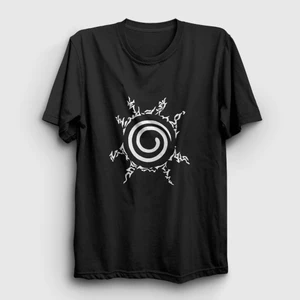 Unisex Siyah Seal Anime Naruto T-Shirt