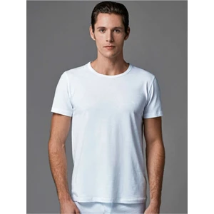 Erkek 2'li Beyaz 0 Yaka Kısa Kol Tişört Atlet