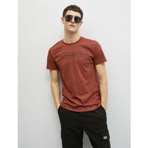 Erkek Pamuklu Yazılı Baskılı Kısa Kollu T-Shirt