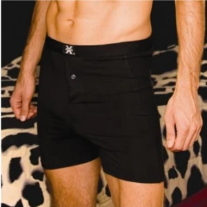 Erkek 3 Adet  Düz Renk Düğmeli Stretch Boxer