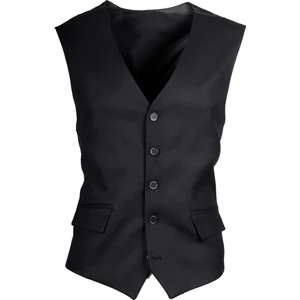 Düz Siyah Renk Slim Fit Yelek