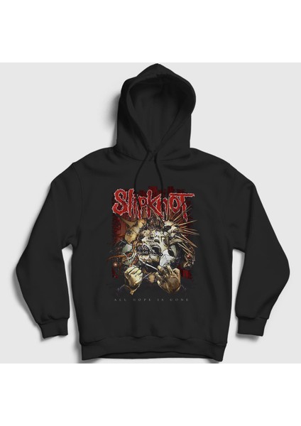 Unisex Siyah Hope Slipknot Kapüşonlu Sweatshirt