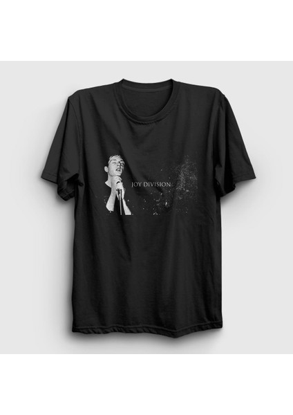 Unisex Siyah Ian Curtis Joy Division T-Shirt