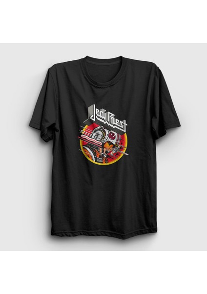 Unisex Siyah Jedi Judas Priest T-Shirt