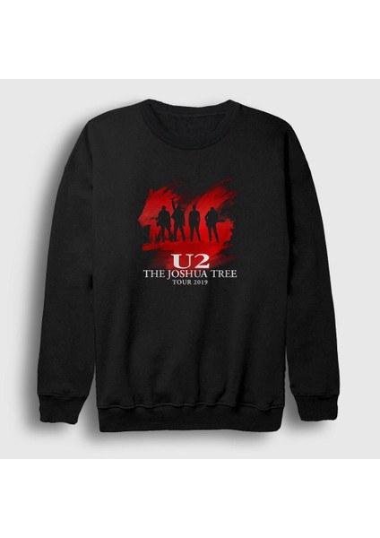 Unisex Siyah Joshua Tree U2 Sweatshirt