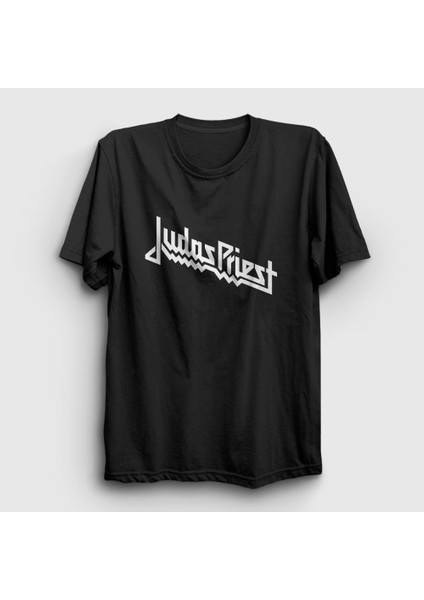 Unisex Siyah Logo Judas Priest T-Shirt