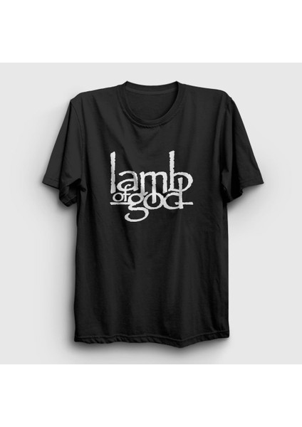 Unisex Siyah Logo Lamb Of God T-Shirt