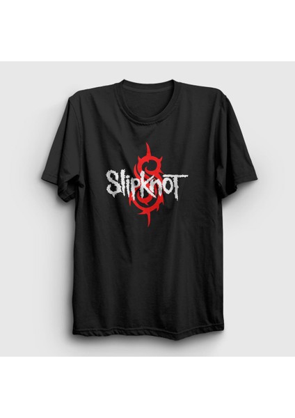 Unisex Siyah Logo Slipknot T-Shirt