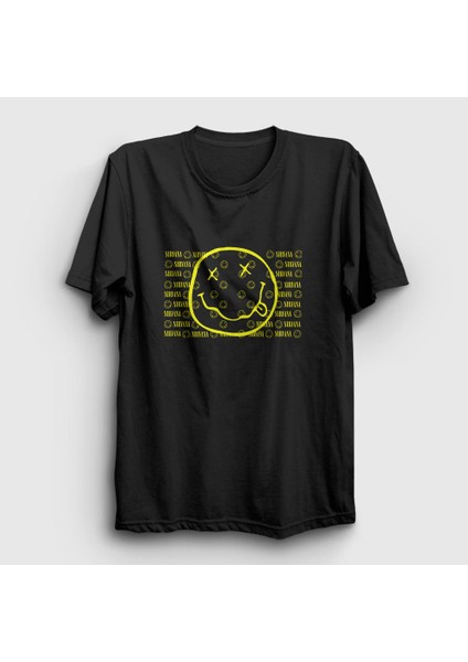 Unisex Siyah Logos Nirvana T-Shirt