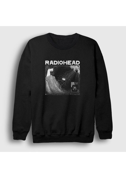 Unisex Siyah Motion Radiohead Sweatshirt