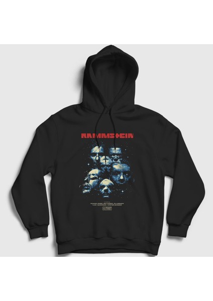 Unisex Siyah Movie Rammstein Kapüşonlu Sweatshirt