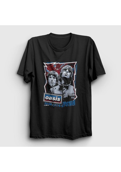 Unisex Siyah Oasis T-Shirt