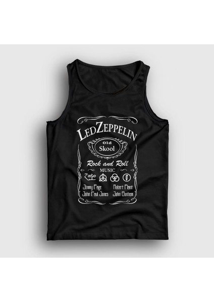 Unisex Siyah Old Led Zeppelin Atlet