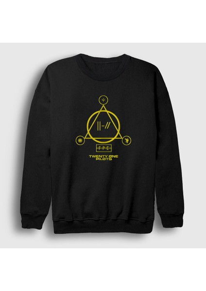 Unisex Siyah Panic Twenty One Pilots Sweatshirt
