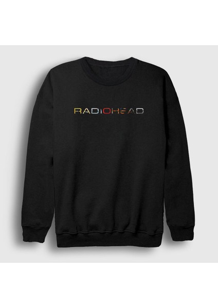 Unisex Siyah Radiohead Sweatshirt
