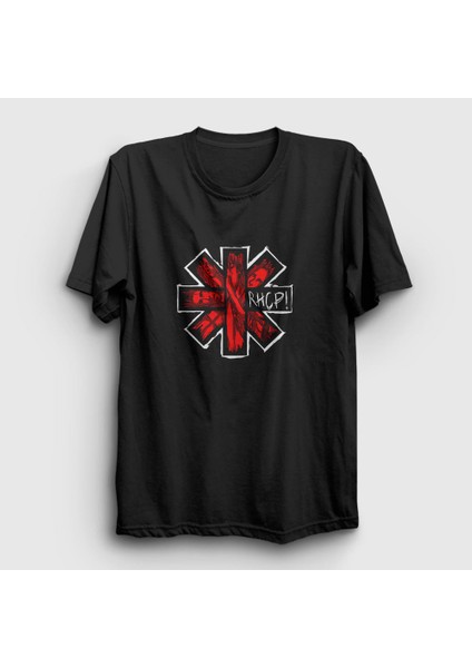 Unisex Siyah Rhcp Red Hot Chili Peppers T-Shirt