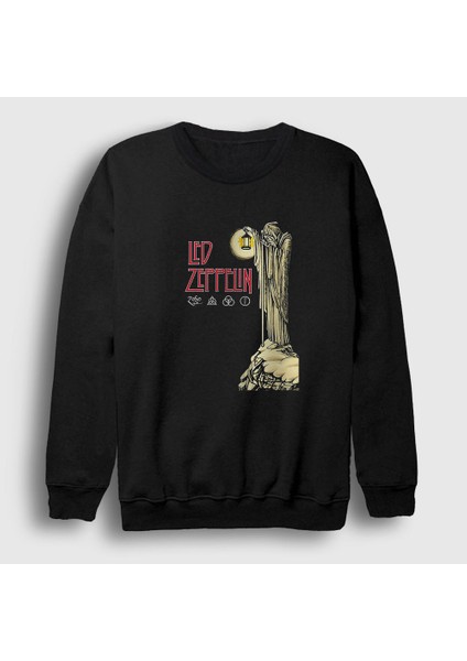 Unisex Siyah Stairway Led Zeppelin Sweatshirt