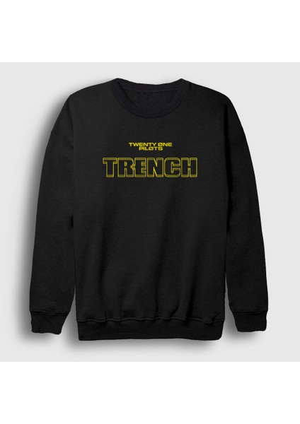 Unisex Siyah Trench Twenty One Pilots Sweatshirt