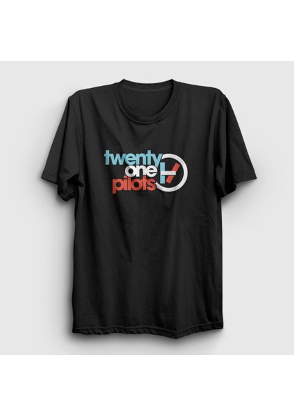 Unisex Siyah Twenty One Pilots T-Shirt