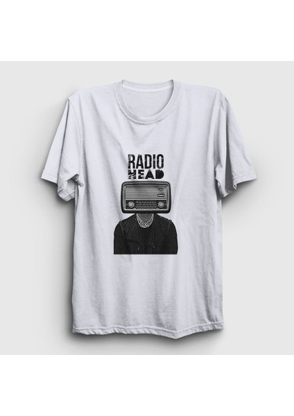 Unisex Beyaz Radio Radiohead T-Shirt