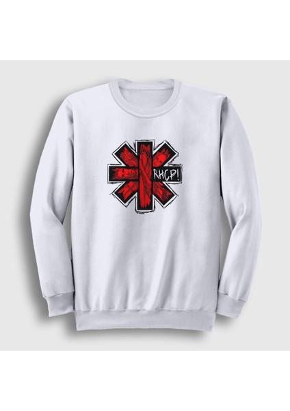 Unisex Beyaz Rhcp Red Hot Chili Peppers Sweatshirt