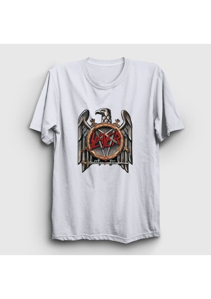 Unisex Beyaz Silver Slayer T-Shirt