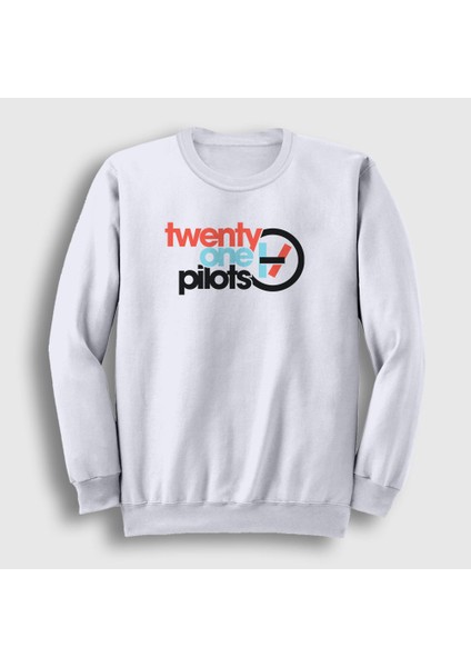 Unisex Beyaz Twenty One Pilots Sweatshirt