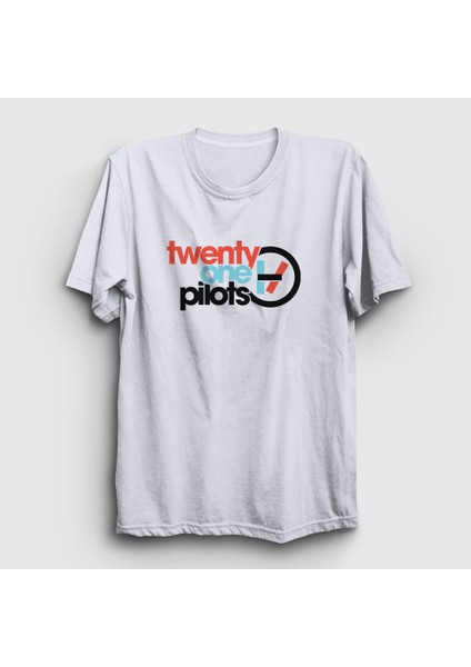 Unisex Beyaz Twenty One Pilots T-Shirt